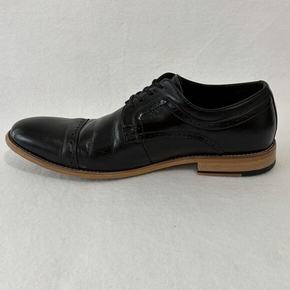 Stacy Adams Barlow Wingtip Oxford Dress Shoe Mens 10.5 Lace Up Black Leather main image 10